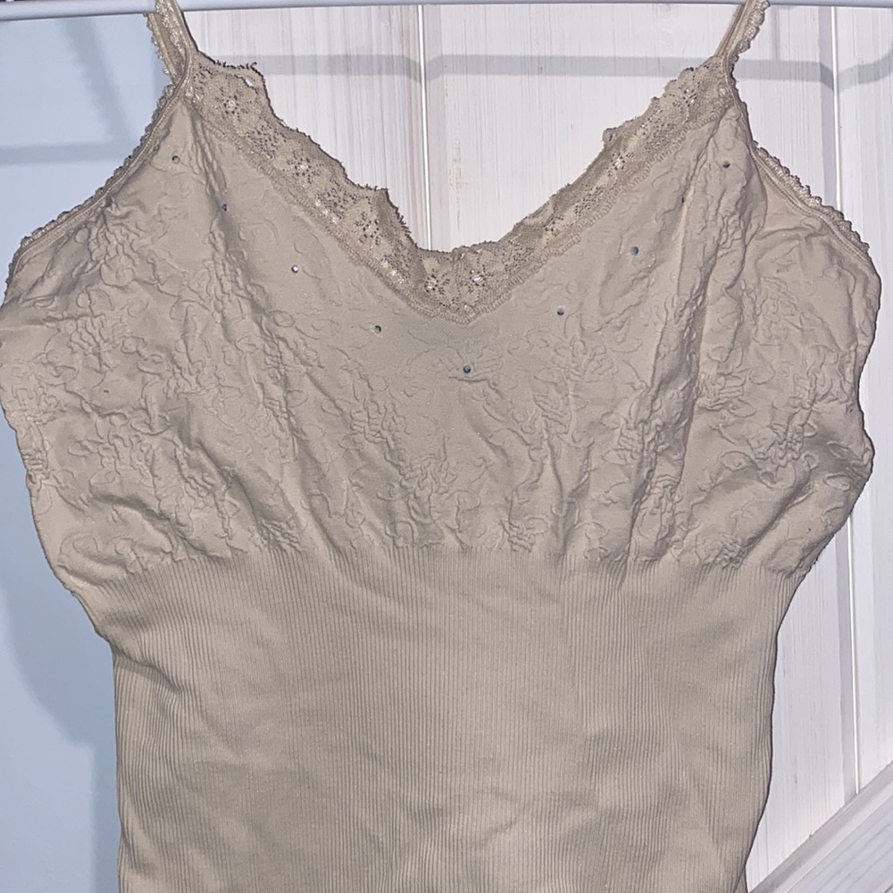 Express Lace Rhinestone Tank Top